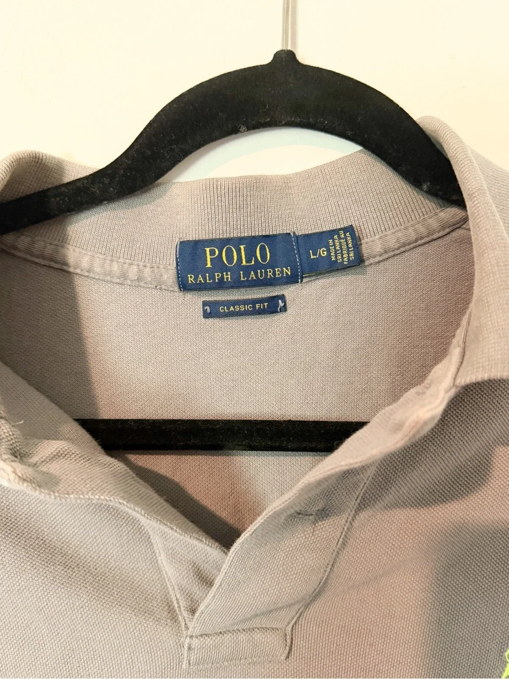 Polo by Ralph Lauren Gray Polo with Yellow Pony‎ Embroidery